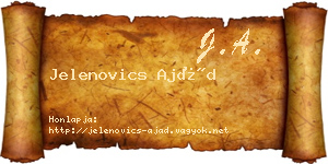 Jelenovics Ajád névjegykártya