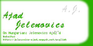 ajad jelenovics business card